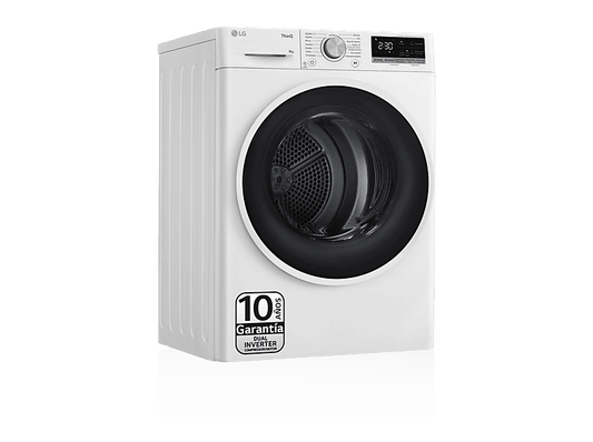 LG RH90V5AV6N — Secadora, 9 kg, 14 programas, Blanco, Bomba de calor