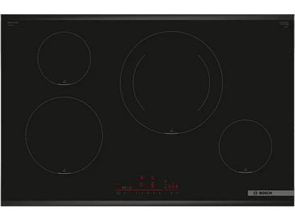 BOSCH PIE875HC1E — Placa inducción, 28 cm, 80 cm, Negro, 4 zonas