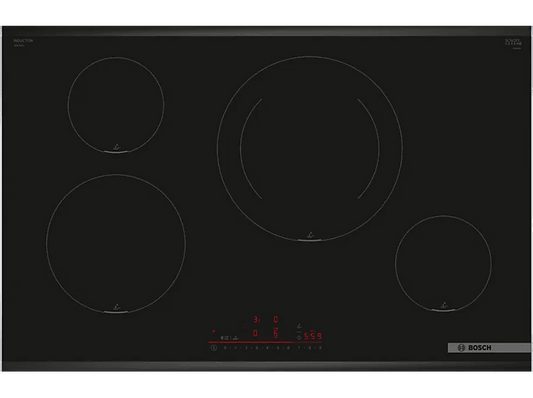 BOSCH PIE875HC1E — Placa inducción, 28 cm, 80 cm, Negro, 4 zonas