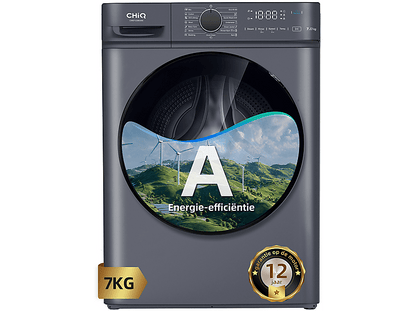 CHIQ CW07123863AX — Lavadora carga frontal, 7 kg, 16 programas, 1200 rpm, Gris oscuro