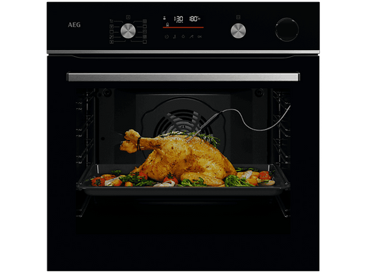 AEG Series 6000 OR6PB51WSB — Horno a vapor, Integrable, Pirolítico, 596 mm, Negro