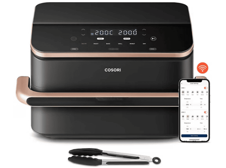 COSORI KOSP0027EUN DUAL BLAZE TWINFRY 10L — Freidora de aire, 2800 W, Negro
