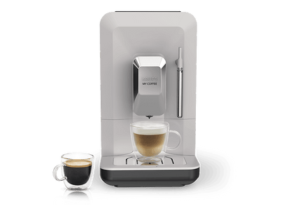 KRUPS My Coffee EA201B — Cafetera superautomática, Táctil, Molinillo, Compacta, Gris