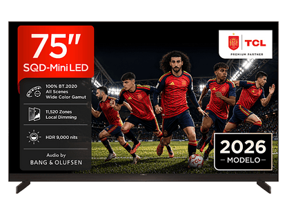 TCL 75X11L — TV SQD-Mini LED 75", Negro, UHD 4K, SQD-Mini, Smart TV con Google TV