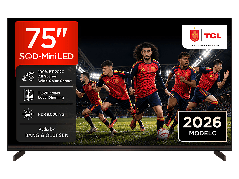 TCL 75X11L — TV SQD-Mini LED 75", Negro, UHD 4K, SQD-Mini, Smart TV con Google TV