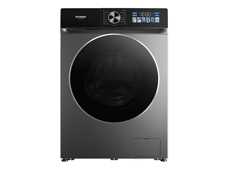 HYUNDAI HLF814IADI00 — Lavadora carga frontal, 8 kg, 15 programas, Inox