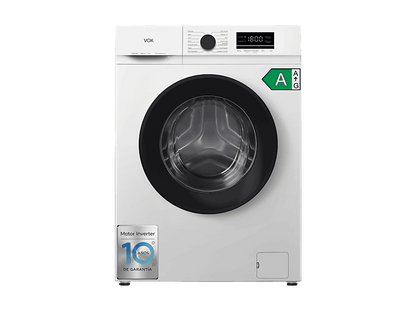 VOK EVW-8BAWL2412 — Lavadora carga frontal, 8 kg, 14 programas, Blanco, Motor Inverter