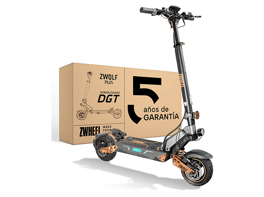 ZWHEEL ZWolf Duo — Patinete eléctrico, Pot. máx. 2000 W, Carga máx. 120 kg, 20000 mAh, 70 km autonomía