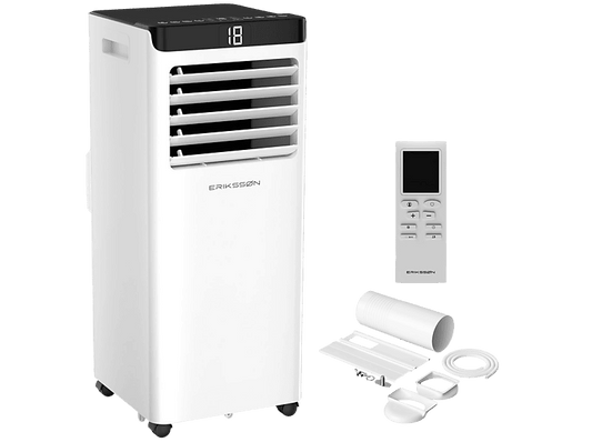 ERIKSSØN Silent Comfort Series Mobile Air conditioner blanco — Aire acondicionado portátil, 30 m², 10000 fg/h, 61 dB(A)