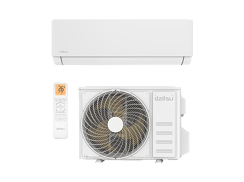 DAITSU 3NDA01705 Artic DS-12KZ — Aire acondicionado Split 1 x 1, Inverter, Blanco, 3027 fg/h, R32