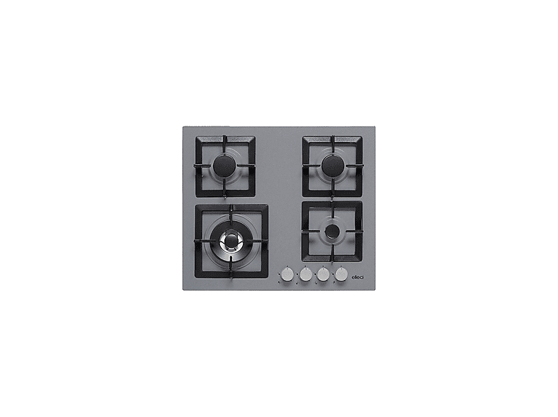 ELLECI Plano 60 TCL — Placa de gas, 600 mm, Titanio, 4 zone(s) zonas