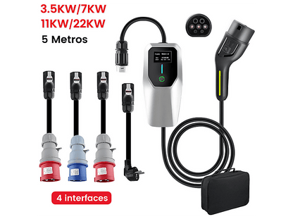 SMORGR 22KW 6A-32A,Tipo 2,IP67 — Cargadores vehículos eléctricos, Negro