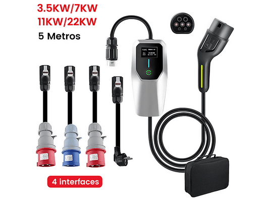 SMORGR 22KW 6A-32A,Tipo 2,IP67 — Cargadores vehículos eléctricos, Negro