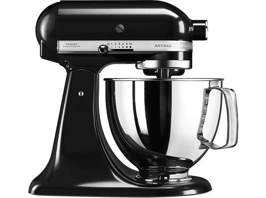 KITCHENAID 5KSM125EOB — Robot amasador, 300W, 4.8L, Negro