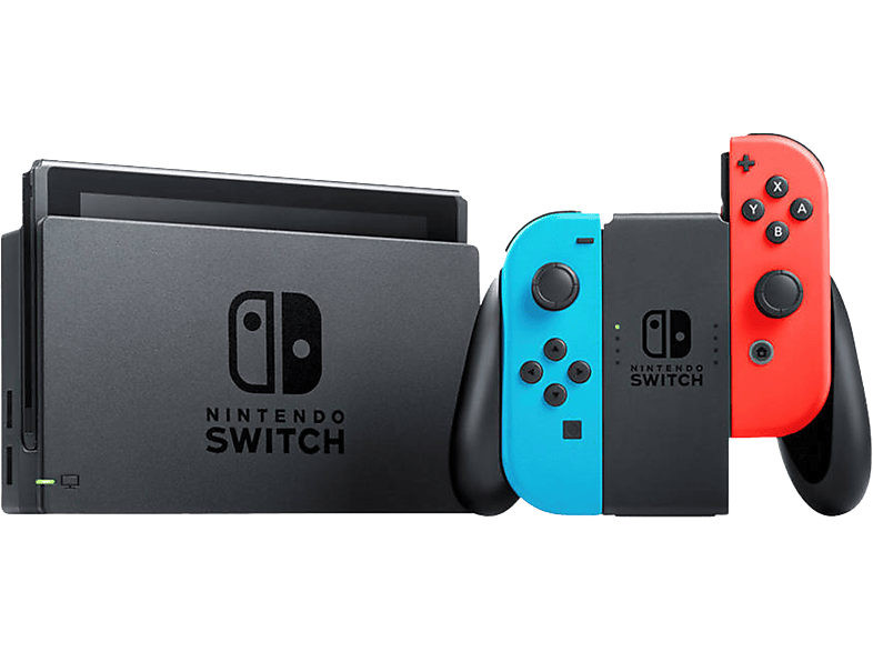 NINTENDO Switch — Consola, 6.2", Joy-Con, Azul y Rojo Neón