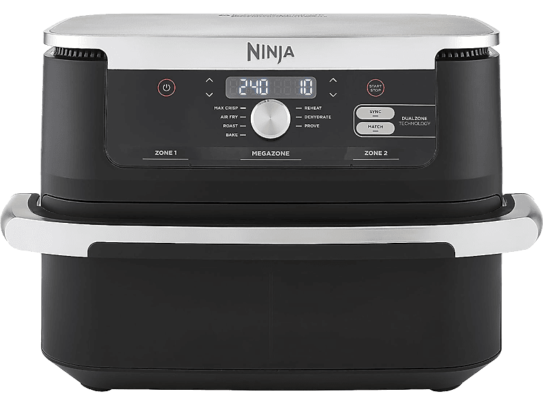 NINJA FlexDrawer 7 en 1 AF500EU — Freidora de aire, 2470 W, Negro, 7 Programas, Capacidad 10.4l