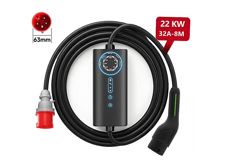 SMORGR 8M 22KW 6A-32A Tipo 2 — Cargadores vehículos eléctricos, Black