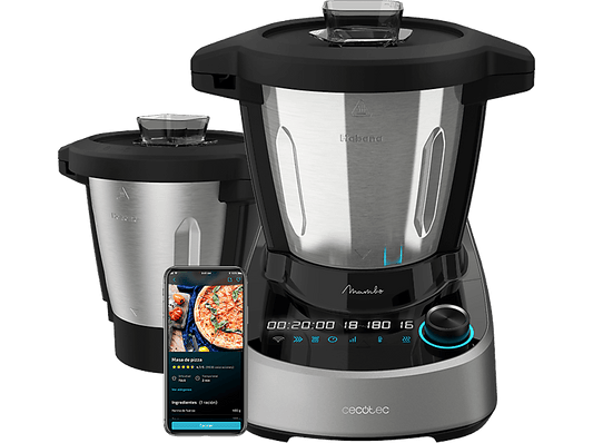 CECOTEC Mambo 11090 Habana — Robot de cocina, 1600W, Negro, 3.3 l, 37 funciones