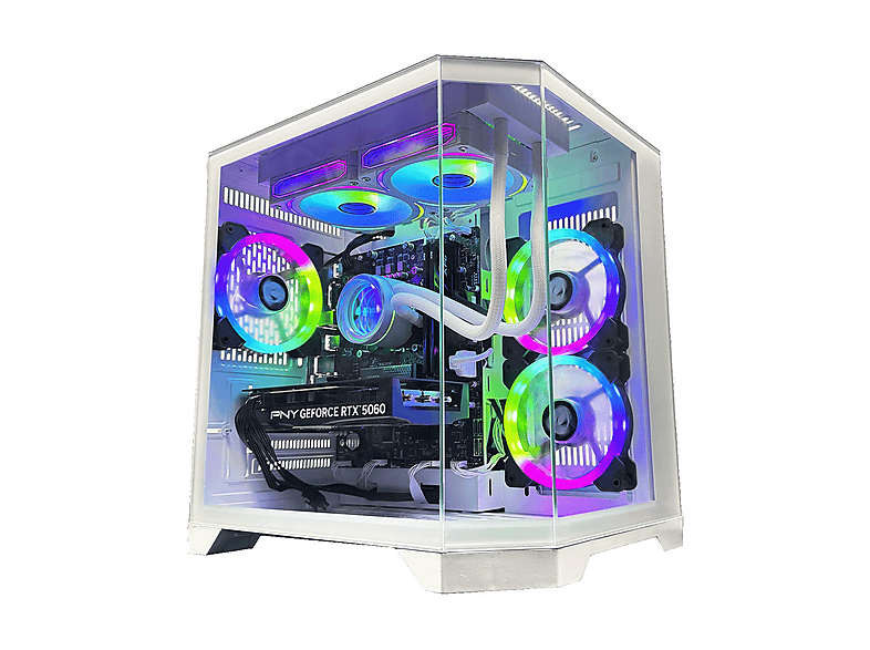 NITROPC Avanzado — PC Gaming, 16 GB RAM, 1 TB SSD, Blanco, AMD Ryzen 5 5600X (6 núcleos