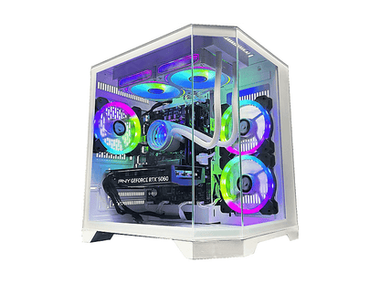 NITROPC Avanzado — PC Gaming, 16 GB RAM, 1 TB SSD, Blanco, AMD Ryzen 5 5600X (6 núcleos