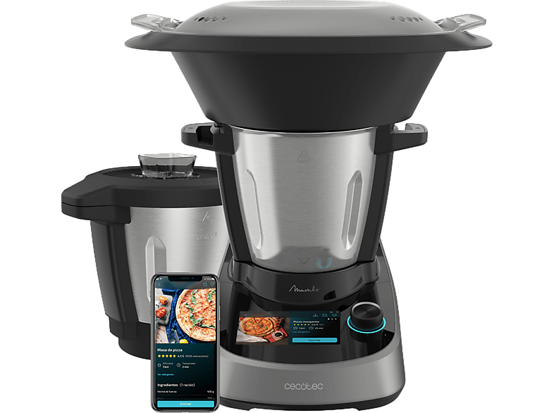 CECOTEC Mambo Touch con Jarra Habana — Robot de cocina, 1600W, Negro, 3.3 l, 37 Funciones