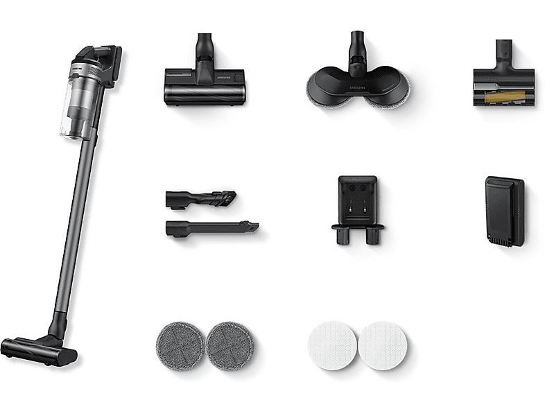SAMSUNG VS20B75ADR5/WA — Aspirador escoba, 550 W, Negro, Gris, Potencia de succión 200 AirWatt