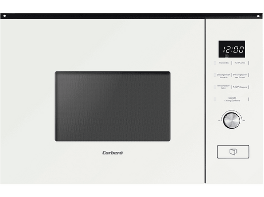 CORBERO CMICM20GLWINTEG — Microondas integrable, Blanco, 5 potencia, 20 l