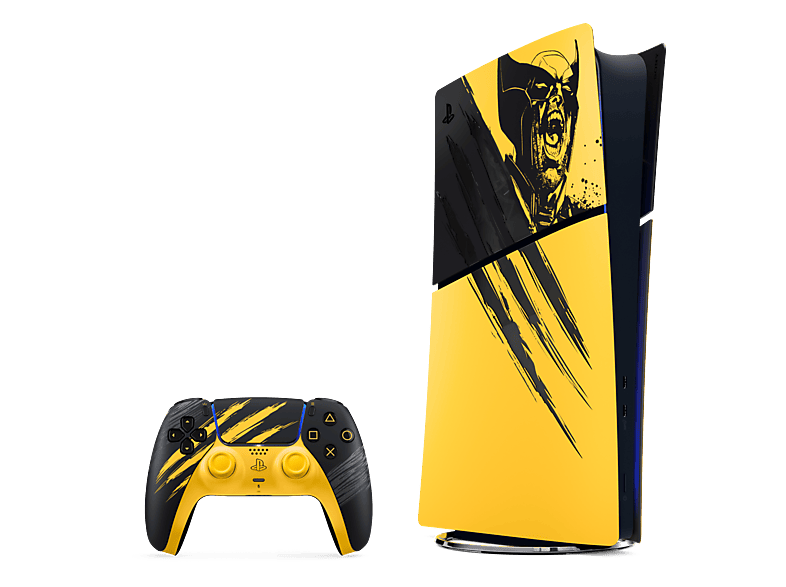 SONY PS5 Slim Digital Edition: Edición Limitada Battle Yellow de Marvel's Wolverine — Consola, 825 GB SSD, Amarillo, 4K, 1 mando