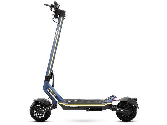 SMARTGYRO RAPTOR DUAL EVO LR Homologado DGT — Patinete eléctrico, Pot. máx. 1000 W, Carga máx. 140 kg, 20,000 mAh, Azul