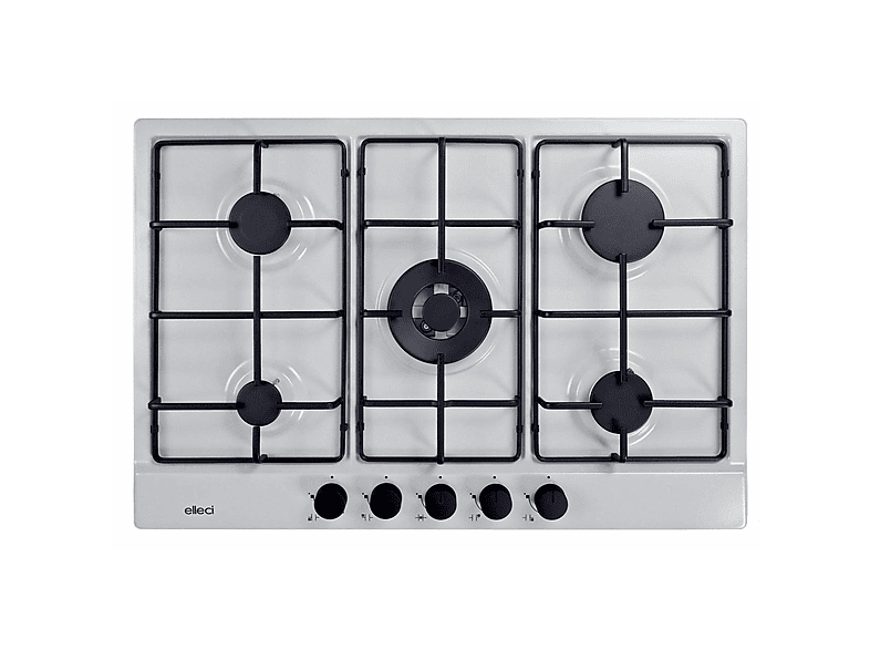 ELLECI Style 75 G68 — Placa de gas, 750 mm, Blanco, 5 zone(s) zonas