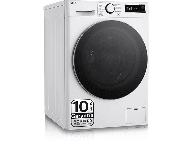 LG F4WR6010A1W.ABWQPES — Lavadora carga frontal, 10 kg, 12 programas, Inox, 1400 rpm