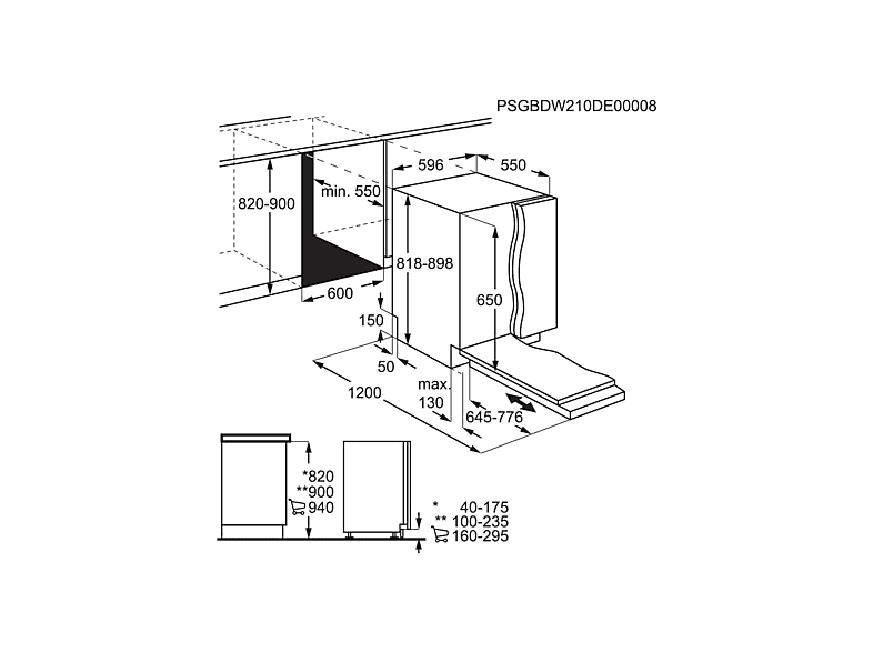 AEG FSB34707Z — Lavavajillas integrable, 14 servicios, 5 programas, 59.6 cm, AirDry