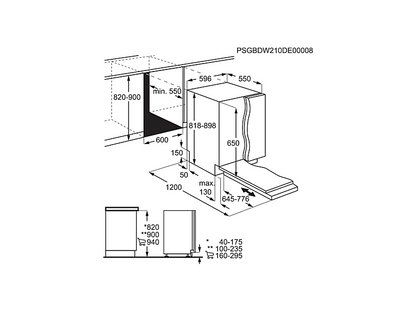 AEG FSB34707Z — Lavavajillas integrable, 14 servicios, 5 programas, 59.6 cm, AirDry