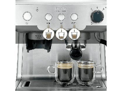 BREVILLE VCF126X — Cafetera express, Vaporizador, Plata, Con Molinillo, 15 bares