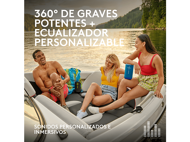 ULTIMATE EARS EVERBOOM COBALT BLUE — Altavoz inalámbrico, 0 W, Bluetooth, Azul, 20 horas