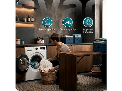 SVAN OL84ADW00 — Lavadora carga frontal, 8 kg, 15 programas, Blanco