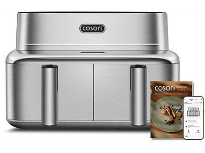 COSORI Iconic Dual — Freidora de aire, Plata, 8.6 l, 2700 V, 30 °C - 230 °C
