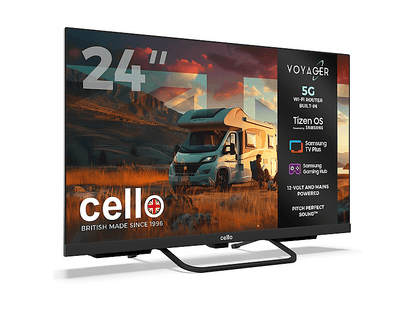 CELLO C24TZR-VOY — TV LED 24", Negro, HD-ready, Smart TV, DVB-T2 (H.265)