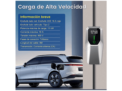 SMORGR 8 M 11kW 16A IP67 Tipo 2 — Cargadores vehículos eléctricos, plateado
