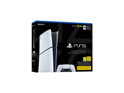 SONY PS5 Slim Digital Edition — Consola, 825 GB SSD, Blanco, 4K, 1 mando