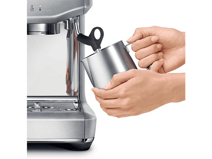 SAGE The Barista Express Impress SES876BST4EEU1 — Cafetera express, 1850 W, 9 bar, 2 Tazas, Impress™ Puck