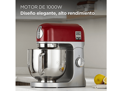 KENWOOD- — Robot de cocina, 1000 W Bol de 5 l, Rojo, Kenwood kMix KMX750RD, Amasadora de repostería