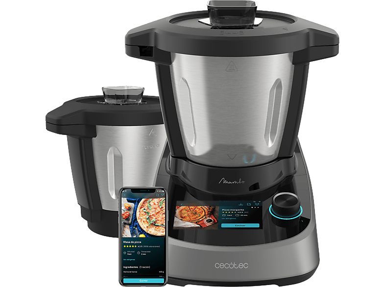 CECOTEC Mambo Touch con Jarra Habana — Robot de cocina, 1600W, Negro, 3.3 l, 37 Funciones