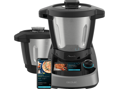 CECOTEC Mambo Touch con Jarra Habana — Robot de cocina, 1600W, Negro, 3.3 l, 37 Funciones