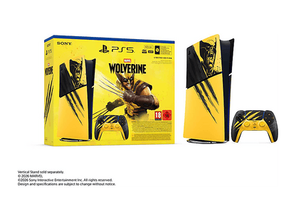 SONY PS5 Slim Digital Edition: Edición Limitada Battle Yellow de Marvel's Wolverine — Consola, 825 GB SSD, Amarillo, 4K, 1 mando