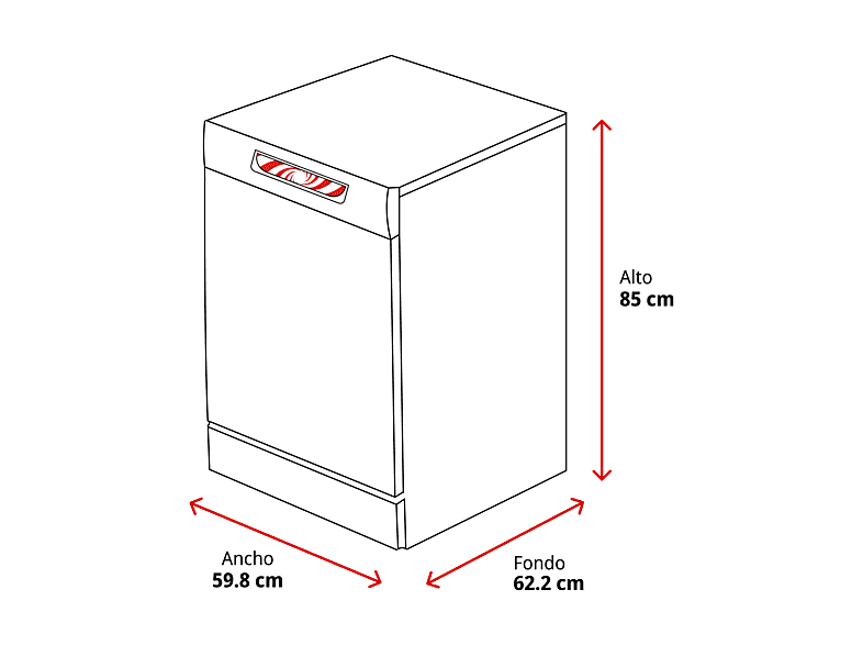 AEG FFB74927ZW — Lavavajillas, 14 servicios, 8 programas, 60 cm, Blanco