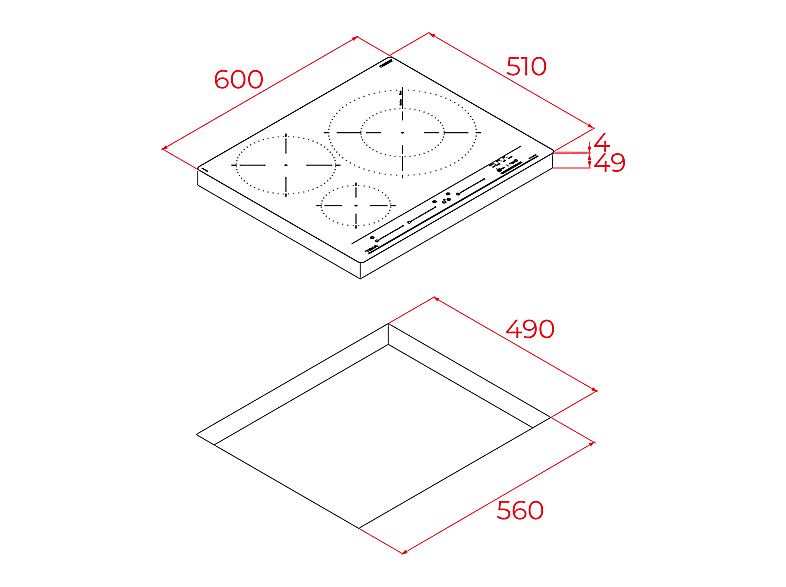 TEKA IZC 63320 MPS — Placa inducción, Encastrable, Zona paellera XL 320mm, Negro, 3 Zonas