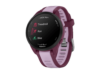 GARMIN Forerunner 165 Music — Smartwatch, Polímero, Color del cuerpo del reloj:Púrpura, Color de banda:Púrpura claro;Púrpura