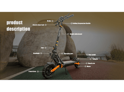 KUKIRIN G2 Pro VMP — Patinete eléctrico, Pot. máx. 500 W, Carga máx. 120 kg, negro (ref. 168226373)