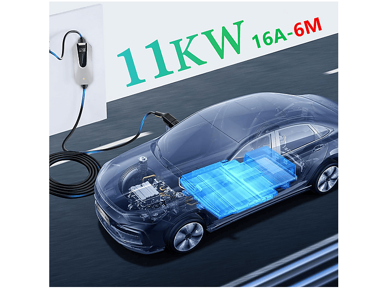 SMORGR 11kW 6m [6-16A — Cargador vehículo eléctrico, Black, 3-Fases]